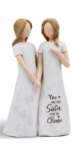 BORLESTA Gifts for Friends - Friend Gifts for Women, Friend Christmas Birthday Gifts for Friends - You're The Sister I Got to Choose - Sister Gifts from Sister, Friendship Hand-Painted Keepsake Box