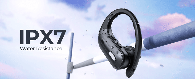 Active Noise Cancelling Wireless Earbuds Bluetooth Headphones 90 Hrs Playtime Ear Buds with Power Display Over-Ear Earphones with Earhooks IPX7 Waterproof Stereo Transparency Headset for Sports/Gym