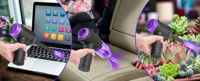 14500 Pa Computer Vacuum Cleaner Mini & 110000RPM Compressed Air Duster for Keyboard Cleaning Cordless Canned Air Powerful Energy Efficient