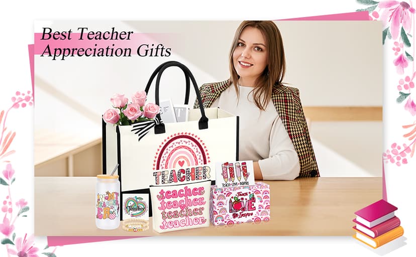 Teacher Appreciation Gifts, Teacher Valentine Christmas Gifts Ideas Basket Set of 5