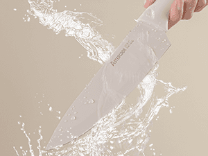 Astercook Knife Set, 13 Pieces Kitchen Knives Set with Healthy Anti-Rust Coating, Dishwasher Safe, Stainless Steel Chef Knife Sets with 6 Blade Guards, Perfect Holiday Gifts for Kitchen