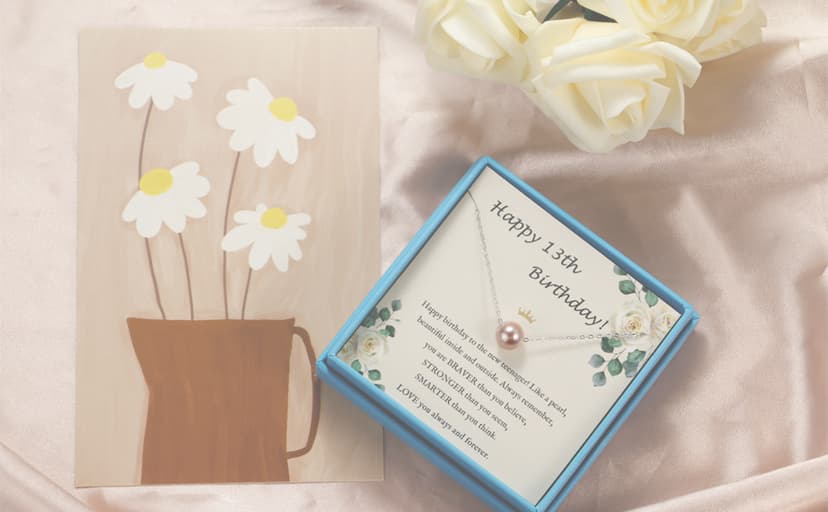 Sereney Birthday Gifts for Girls Women, Sterling Silver Pearl Necklace as 7 9 10 11 13 15 16 18 21 30 40 50 60 Year Old Birthday Gifts, Single Pearl Necklace as Bday Gifts for Friends Lockets