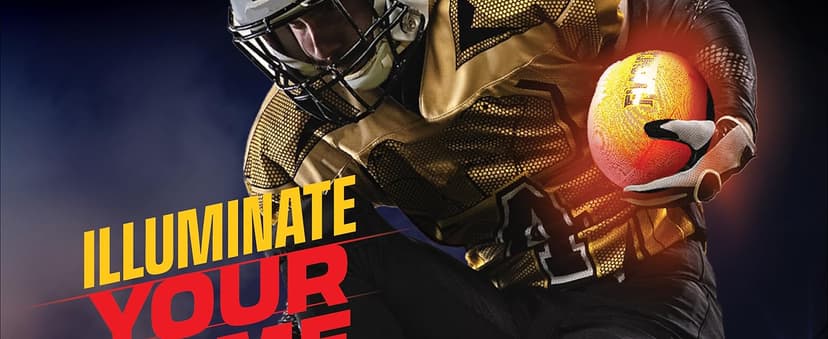 Light Up Football - Glow in the Dark Ball - NO 6 - Boys Gifts - Outdoor Sports, Birthday Gifts for Boys 8-15+ Year Old - Kids Teenage Youth Gift Ideas - Boy Toys Stuff Ages 8 9 10 11 12 13 14 15