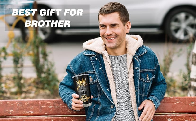 Best Gifts for Brother, Fathers Day/Christmas/Birthday Gift for Brothers Adult Tumblers 20oz, Big Brother Gifts from Sister Coffee Mug, Funny Gift for Older/Little Brothers Cup