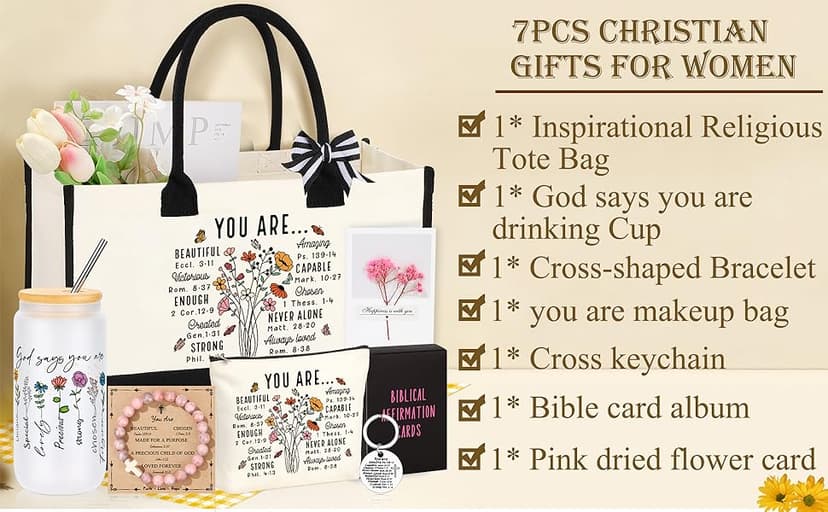 Christian Religious Gifts for Women, Best Friend Sister Mom Christmas Birthday Gifts for Women Friendship Faith, Valentines Mothers Day Easter Ideas Present for Her Friends