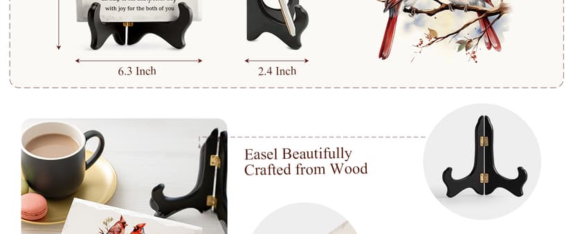 LukieJac Anniversary Couples Gifts - Cardinal Ceramic Plaque - Happy Anniversary Presents for Couples - Romantic Wedding Celebrate Keepsake Desk Decorations Christmas Gift