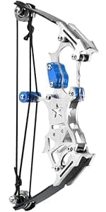 TIETHEKNOT Archery Bow Set Left and Right Hand Compound Bow Hunting Bow Metal Material Catapult RH/LH for Practice Archery