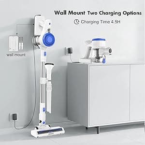 Cordless Vacuum Cleaner for Home, 23KPa Powerful Suction, Anti-Wrap Brush Roll & 5 LED Lights for Dark Corners, 35-Min Runtime, 2.6lb Lightweight Stick Vacuum for Hardwood