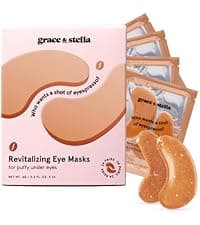 grace & stella Award Winning Under Eye Mask - Travel Essentials - Birthday Gifts for Women - Gel Eye Patches for Dark Circles, Puffy Eyes, Wrinkles, Undereye Bags - Vegan - Self Care (24 Pairs, Gold)