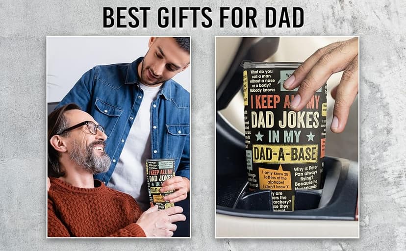 Funny Gift For Dad - Stainless Steel Tumbler 20oz - Dad Joke Gifts - Father Gift From Daughter, Son, Wife for Birthday, Fathers Day - Christmas Gifts For Men, Uncle, Brother