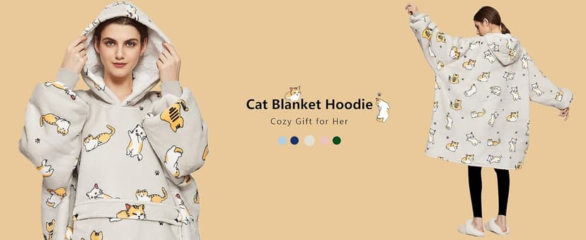 KFUBUO Wearable Blanket Hoodie for Adults Sherpa All Patterns Oversized Sweatshirt Blanket with Pockets Cute Birthday Gifts for Sister Strawberry