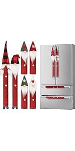 D-FantiX Christmas Gnomes Wine Bottle Cover, Handmade Swedish Tomte Gnomes Wine Toppers Santa Claus Bottle Bags with Drawstring Style Holiday Home Christmas Decorations Gift 3 Pack