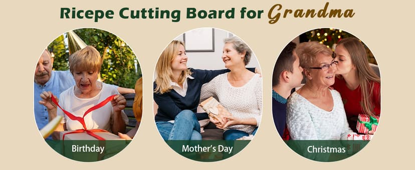 Grandma Gifts, Grandma Birthday Gifts, Unique Grandma Cutting Board, Best Christmas Birthday Mothers Day Gifts for Grandmother from Grandchildren