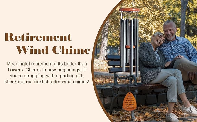 Farewell Gifts for Coworkers Moving Away Gifts for Friends Retirement Gifts for Women Men Goodbye Gifts for Coworkers Going Away Gifts for Coworkers Women Next Chapter Wind Chimes