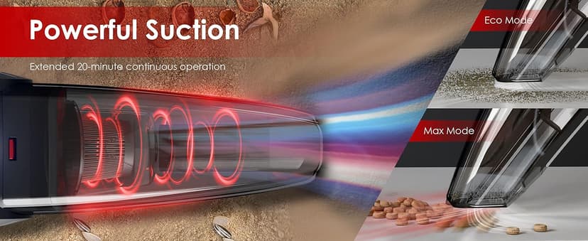 whall Handheld Cordless Car Vacuums, Wet and Dry Use 9000Pa Strong Suction Vacuums, Rechargeable Portable Vacuum Cleaner with LED, Charging Dock, Lightweight Mini Vacuum for Car, Home and Office, Red