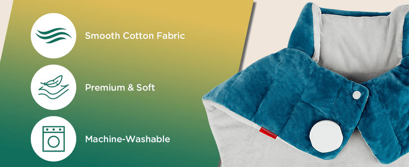 Comfytemp Heating Pad for Neck and Shoulders and Back, 2.6lb Weighted Electric Heat Pad for Pain Relief, Large FSA Eligible Heated Wrap, 9 Heat Settings, 11 Auto-Off, Gifts for Women Men Mom Dad