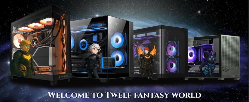 TWELF Onyx H3 Gaming PC – Core i5-13400F, RTX 5060 8GB, 16GB DDR4, 1TB NVMe SSD, WiFi 6, Windows 11 Pro – VR-Ready, White Gaming Tower + Mystery Gift Included