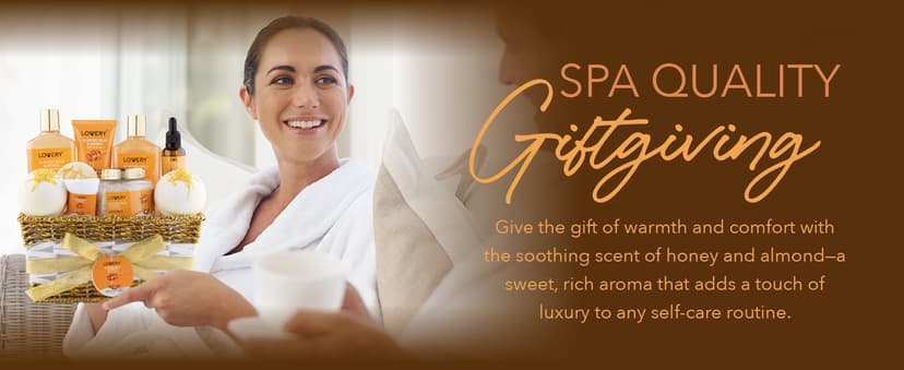 Gifts for Women Gift Basket for Women - 10 Pc Almond Milk & Honey Beauty & Personal Care Set - Home Bath Pampering Package for Relaxing - Spa Self Care Kit - Thank You, Birthday, Mom, Anniversary Gift