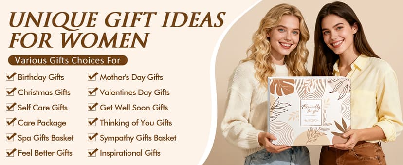 Self Care Gifts Get Well Soon Gift Baskets for Women, Christmas Birthday Gifts for Women Care Package, Unique Sympathy Gift Baskets Spa Thinking of You Gifts Set for Mom Best Friend Sister Wife Her