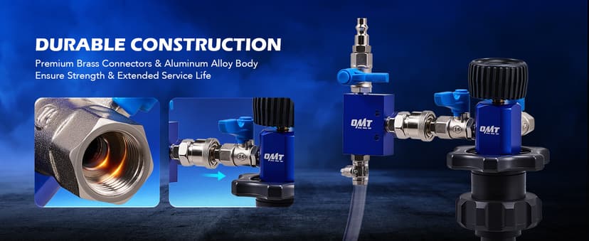 Orion Motor Tech Coolant Vacuum Refill Kit, Cooling System Vacuum Fill Tool with Leak Detector 5 Round Adapters 1 Conical Adapter, Radiator Coolant Fill Kit with Dual-Movement Gauge for Vacuum Leak