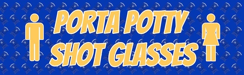 Ceramic Porta Potty Shot Glasses(1 PACK), White Elephant Gift for Adults, Gag Gifts Funny for Adults, Top Choice Secret Santa Gifts for Men, Friends and Coworker