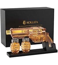 Kollea Whiskey Decanter Set with Grenade-Shaped Shot Glasses, Anniversary Birthday Gifts for Men Who Have Everything, Whiskey Gifts for Father, Husband, Boyfriend & Military Enthusiasts, Christmas