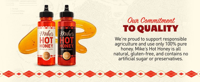 Mike's Hot Honey, America's #1 Brand of Hot Honey, Spicy Honey Infused with Chili Peppers, Certified Kosher, Gluten-Free, Paleo-Friendly, Sweet Heat, Perfect for Hot Sauce Lovers (10oz Bottle, 1 Pack)