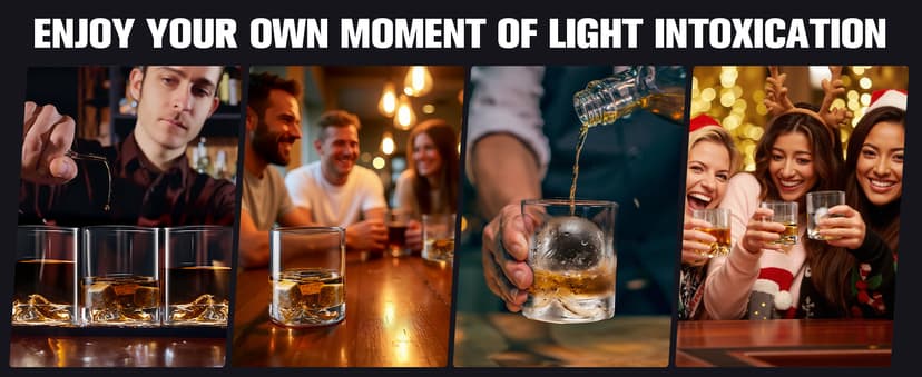 Old Fashioned Whiskey Glasses Set 2-Pack with Gift Box, Ideal Retirement Gifts for Men & Cocktail Glasses for Celebrations