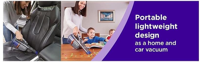 BLACK+DECKER dust buster Handheld Vacuum Cordless, Pet Hair Vacuum, Portable for Home and Car with Pet Brush, Rechargeable, Powerful Suction, Washable Bowl Filter,furbuster AdvancedClean (HHVK515JP07)