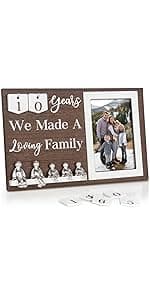 Tin Rose 10th Anniversary for Her Gift - Tin Gift 10 Year Wedding Anniversary for Wife Couples, Solid Pure Casted Everlasting Rose Tenth Decoration Aluminum for Him