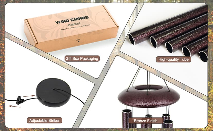 Retirement Gift for Woman Men, 32" Wind Chimes Retirement Gifts, Happy Retirement Gifts for Coworker Colleague Boss Teachers Nurses Friends, Going Away Gifts Retirement Decorations