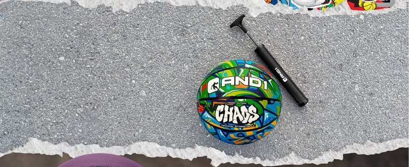 AND1 Fantom Rubber Basketball: Official Regulation Size 7 (29.5 inches) Rubber Basketball - Deep Channel Construction Streetball, Made for Indoor Outdoor Basketball Games