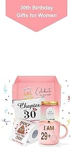30th Birthday Gifts for Women 30 Year Old Birthday Gifts for Women Dirty Thirty Decoration for Her Gift Ideas for Woman 30s Funny Gift for 30 Year Old Woman - Coffee Mug Makeup Bag Candle Toilet Paper