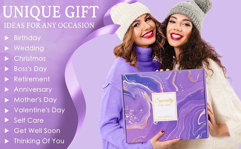 Birthday Gifts for Women Self Care Gifts Get Well Soon Gifts, Happy Birthday Spa Gift Baskets w/Flannel Blanket 40 OZ Tumbler Care Package for Mom Wife Sister Best Friend Her Daughter