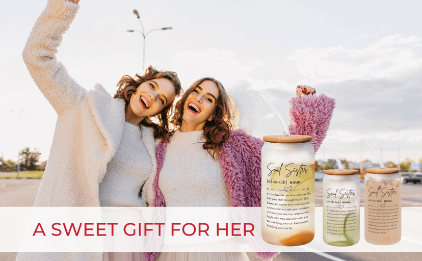 Friendship Gifts for Women Friends, Gifts for Friends Female, Gifts for Best Friend - Gifts for Sister - Sister Birthday Gifts - Galentines Day, Valentines Gifts for Friends - 16 Oz Can Glass