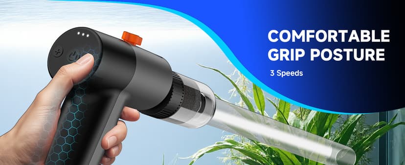 VIPASKA Electric Aquarium Gravel Cleaner Kit with High Pressure Strong Suction, 6-in-1 Multifunction Fish Tank Vacuum Cleaner and Water Changer for Aquarium, Gravel Vacuum with Sand Filter Tools