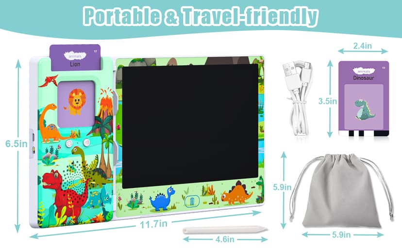 Talking Flash Cards with LCD Writing Tablet, Autism Sensory Toys for Autistic Children, Speech Therapy Toys, 224 Sight Words Educational Learning Toddler Toys for 3 4 5 6 Year Old