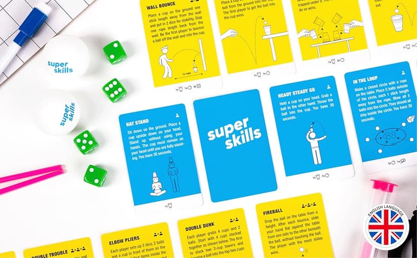 Super Skills - Action Game for Competitive People - Beat Your Friends at 120 Challenges - Fun Group Activity for Family Night or Party with Kids, Teen