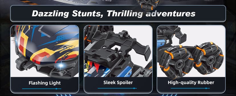 Cool 8 Wheels Hand Controlled rc Stunt Car Toys, Gesture Sensing Remote Control Cars for Boys Age 6 7 8-12 13 14 Year Old, Birthday Gifts Ideas for Kids