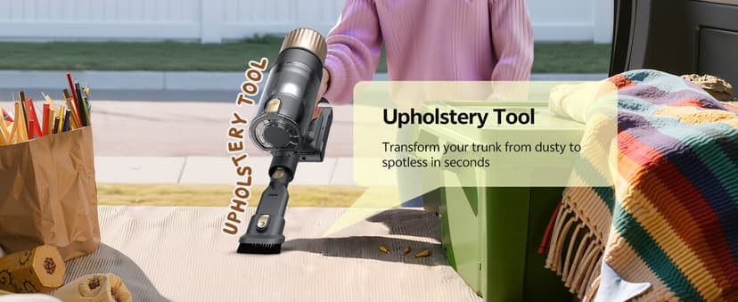 Ultenic Cordless Vacuum Cleaner, 550W 50KPA 65min Runtime, Stick Vacuum with Green Light, Self-Standing & 180° Lay-Flat, Anti-Tangled Brush, Vacuum Cleaners for Home/Hard Floor/Carpet/Pet Hair, U15
