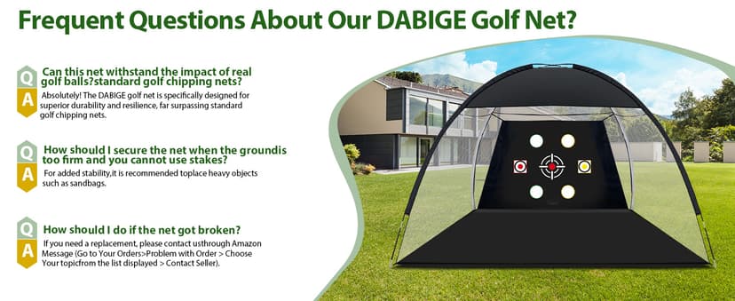 Golf Net, 10x7 Ft Practice Hitting Golf Net with Tri-Turf Mat, Ball, Tee, and Carring Bag, All-in-One Multi-Target Training Aid for Outdoor/Indoor Chipping & Driving, Ideal Gift for Men/Enthusiasts