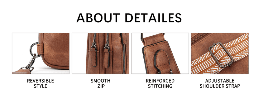 CLUCI Crossbody Bags for Women Men,Leather Sling Bag Cross Body Backpack for Woman Gifts for Women Birthday Unique