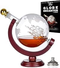 PONPUR Whiskey Decanter Engraved We The People American Flag, 750ml Whiskey Decanter Set with 2 Glasses, Christmas Boss Day Patriotic Birthday Gifts For Men Dad, Liquor Scotch Bourbon Presents