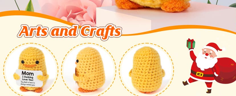 MBL Christmas Stocking Stuffers for Women - Emotional Positive Inspirational Support Small Funny Gag Crochet Duck Pickle Birthday Xmas for Men for Coworker Boss Colleges Her Him Friend