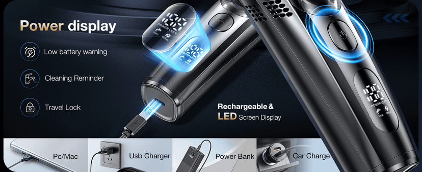 Vacuum Beard Trimmer for Men, New Version Adjustable Precision Trimming Length with 2 Comb, Electric Cordless Vacuum Trimmer for Beard, Waterproof and Rinses Easy, Blades for Skin fit