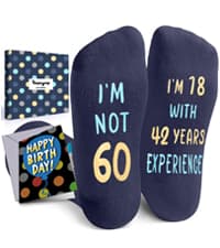 HAPPYPOP 55th 60th Birthday Funny Gifts - Socks for Older Women in Their 50s