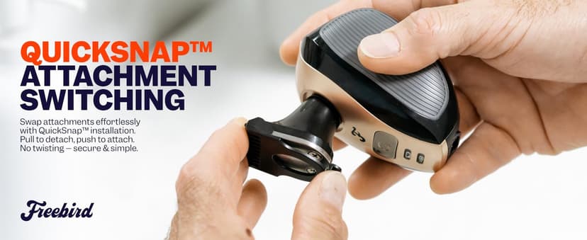 FlexSeries Electric Head & Body Hair Shaver - Mens Cordless Rechargeable Wet/Dry Skull Bald Head Back & Groin Waterproof Razor with Rotary Blades, Clippers, Nose Trimmer, Brush, Massager