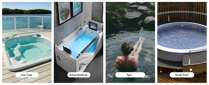 Handheld Spa Hot Tub Vacuum- Cordless Small Above Ground Pool Cleaner with 2 Brush Heads, 90 Mins Running Time, 12 Gallons/Min Powerful Suction, Ideal for Cleaning Debris and Sand Underwater, Black