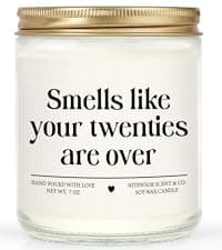 Niyewsor 60th Birthday Gifts for Women Men, Sixty Birthday Candle, 1965 60th Birthday Decorations for Woman Men, 60 Year Old Bday Gifts for Friends, Sister, Mom, Dad, Handmade, 7oz