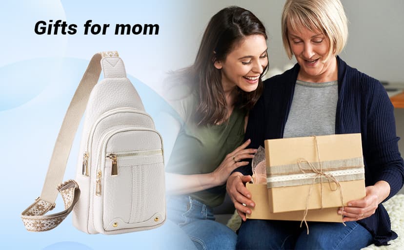 Christmas Gifts for Mom Wife Crossbody Bags Gifts for Women Birthday Gifts for Her Small Crossbody Sling Bag Fanny Pack Chest Travel Anti Theft Purse Unique Secret Santa Mothers Day Gift Ideas